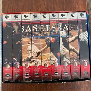 Baseball: A Film by Ken Burns 9 VHS Box Set Collector 1840-1980 PBS Home Videos